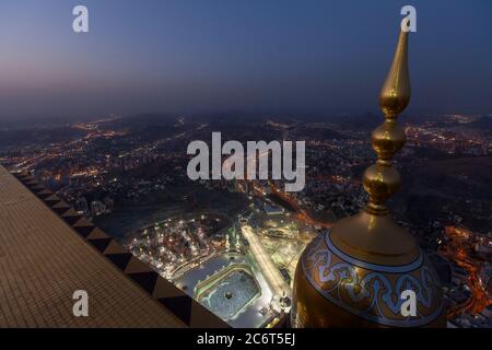 Abraj Al Bait, Arabie Saoudite, grande mosquée de Makkah et tour de l'horloge royale Banque D'Images