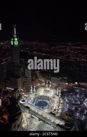 Abraj Al Bait, Arabie Saoudite, grande mosquée de Makkah et tour de l'horloge royale Banque D'Images