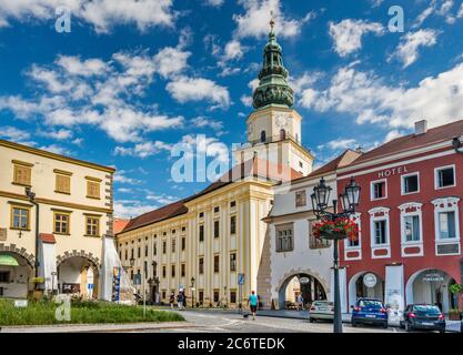 Palais des archevêques (château de Kromeriz), vue de Velke namesti, place principale à Kromeriz, Moravie, région de Zlin, République Tchèque Banque D'Images