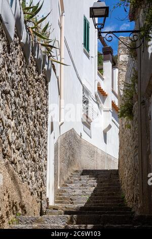 Scala, Italie - le parcours de randonnée de Scala à Ravello sur la côte amalfitaine est d'environ 10 km de chemins entre la mer et les petits villages Banque D'Images