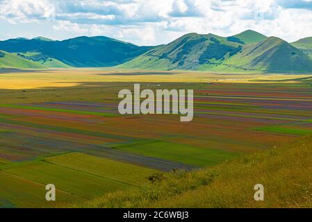 Le village de Castelluccio di Norcia détruit par le tremblement de terre de 2016 Banque D'Images