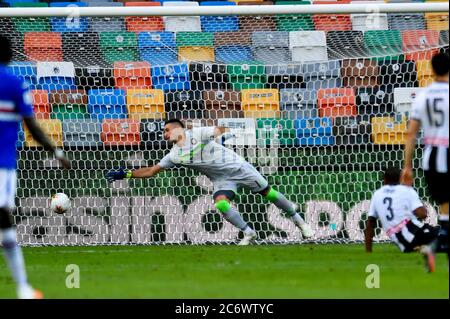 Udine, Italie. 12 juillet 2020. udine, Italie, 12 juillet 2020, but de UC Sampdoria pendant Udinese vs Sampdoria - italien Serie A football Match - Credit: LM/Alessio Marini crédit: Alessio Marini/LPS/ZUMA Wire/Alay Live News Banque D'Images