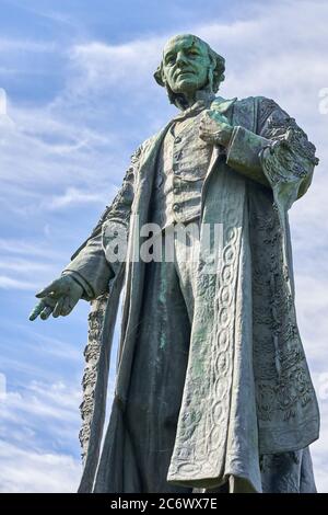 Statue de Henry Austin, Lord Aberdare, dans les jardins Alexandra, Cathays Park, Cardiff, pays de Galles du Sud Banque D'Images