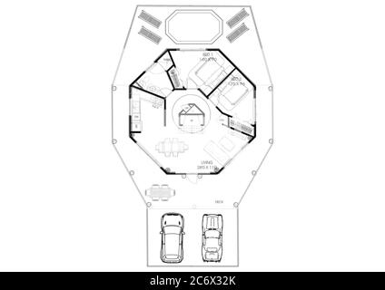 Floor plan top view.3d floor plan. Color floor plan. Floor plan top view from above. Banque D'Images