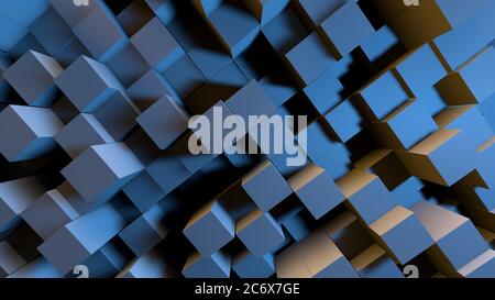 Arrière-plan 3D numérique en cubes Banque D'Images