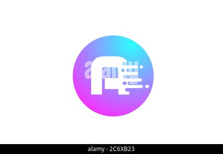 Un logo alphabétique pour les entreprises et les entreprises. Motif cercle rose bleu pour l'identité Illustration de Vecteur