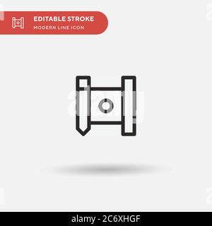 Icône vecteur simple de conception graphique. Modèle de conception de symbole d'illustration pour l'élément d'interface utilisateur Web mobile. Pictogramme moderne de couleur parfaite sur contour modifiable. Icônes de conception graphique pour votre projet d'entreprise Illustration de Vecteur