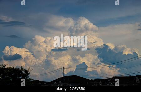 Nuages de tempête au-dessus de la vallée de Susquehanna, comté de Lancaster, Pennsylvanie Banque D'Images