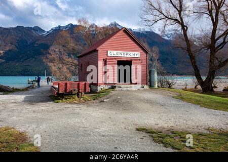 Glenorchy Wharf, Nouvelle-Zélande Banque D'Images