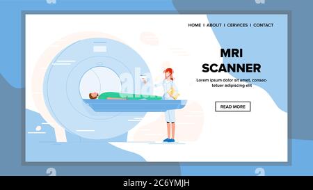 Scanner IRM pour examen de la santé du patient Illustration de Vecteur