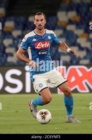 Fabian Ruiz de Napoli en action pendant le match Serie A TIM entre SSC Napoli et AC Milan le 12 2020 juillet à Naples (Italie) au stade San Paolo photo Banque D'Images