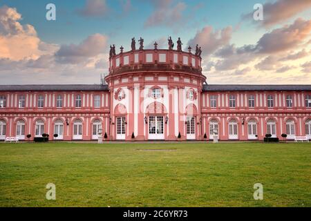 Schloss Biebrich, Palais Biebrich de Wiesbaden, Hesse, Allemagne. Banque D'Images