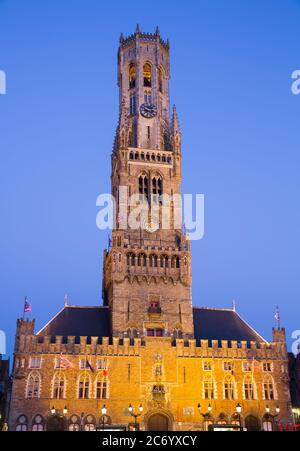 Tour du beffroi de Belfort, Bruges Banque D'Images