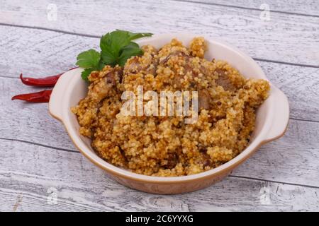Couscous à la viande et aux épices Banque D'Images