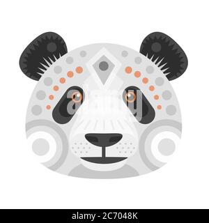 Logo Panda Head. Emblème décoratif vectoriel isolé Illustration de Vecteur