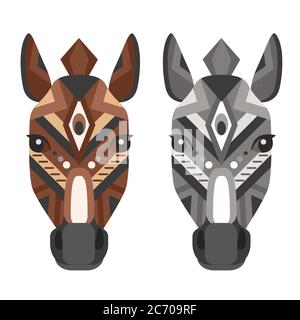 Logo Horse Head. Emblème décoratif vectoriel isolé Illustration de Vecteur