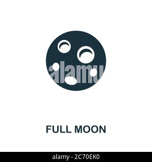 Icône pleine lune. Un élément simple de la collection de sommeil de puits. Icône Creative Full Moon pour la conception Web, les modèles, les infographies et bien plus encore Illustration de Vecteur