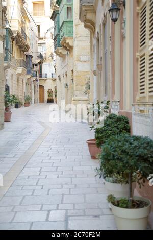 Rue de Vittoriosa (Birgu), Malte Banque D'Images