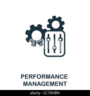 Icône gestion des performances. Élément simple de la collection de gestion d'entreprise. Icône Creative Performance Management pour la conception Web, les modèles Illustration de Vecteur