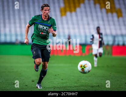 Hans Hateboer d'Atalanta BC pendant la série UN match 2019/20 entre Juventus et Atalanta BC au stade Allianz, Turin, Italie le 11 juillet 2020 - Banque D'Images