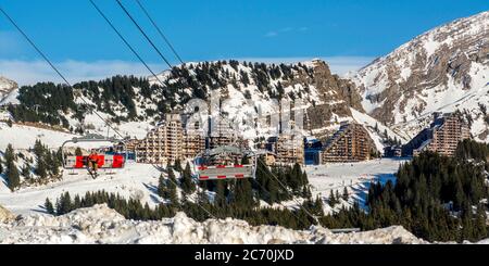 Station de ski Avoriaz, haute-Savoie, Auvergne-Rhône-Alpes, France Banque D'Images