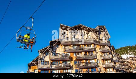 Station de ski Avoriaz, haute-Savoie, Auvergne-Rhône-Alpes, France Banque D'Images