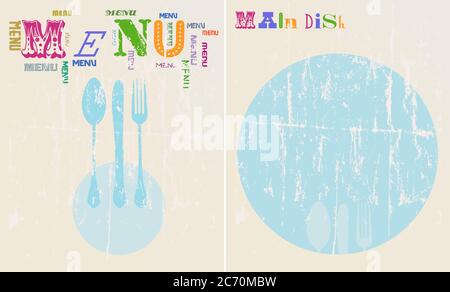 Modèle de conception de carte de menu, illustration vectorielle Illustration de Vecteur