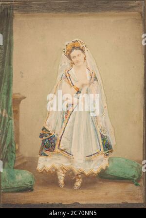 [La Comtesse en robe de piqu&#xe9; ou en Judith (?)], 1860. Banque D'Images