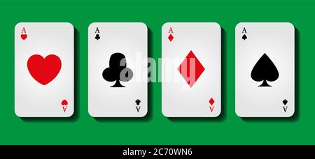 Vector set of symbols playing card casino. set icon symbol suit, card suit icon sign, icon - stock vector illustration Illustration de Vecteur