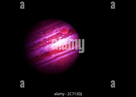Jupiter dans des couleurs inhabituelles. Des éléments de cette image ont été fournis par la NASA. Banque D'Images