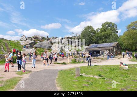 Le café et les toilettes à Brimham Rocks dans le North Yorkshire Banque D'Images