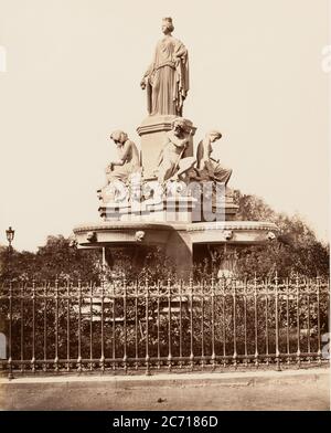 Nîmes, Fontaine, CA. 1861. Banque D'Images