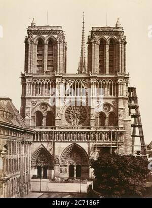 Notre-Dame (fa&#xe7;ade), années 1860. Banque D'Images