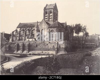 Eglise d'Auvers, 1855, imprimé 1855-57. Banque D'Images