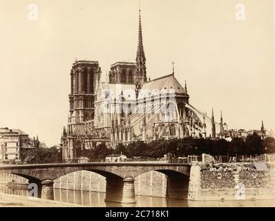 Notre-Dame (Abside), années 1860. Banque D'Images