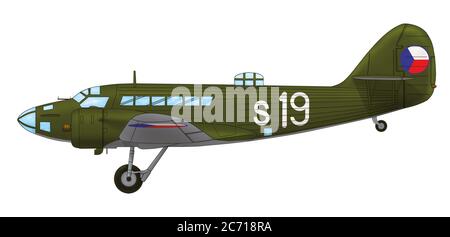 Prototype Aero A. 304.1 lors des essais au Centre de recherche aérospatiale tchécoslovaque (VTLÚ), 1938 Banque D'Images