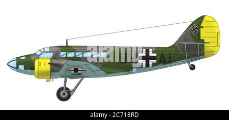 Aero A. 304 utilisé par l'école de formation en vol de la Luftwaffe (Flugzeugführerschule) A/B 71 en 1941 Banque D'Images