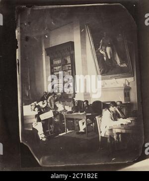 Asile impériale de Vincennes: la bibliothèque, 1858-59. Banque D'Images