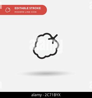 Icône de vecteur simple de framboises. Modèle de conception de symbole d'illustration pour l'élément d'interface utilisateur Web mobile. Pictogramme moderne de couleur parfaite sur contour modifiable. Râpe Illustration de Vecteur