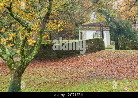 Le Temple naval de Kymin au-dessus de la ville de Monmouth, dans le Monbucshire, au sud du pays de Galles. Apparemment le seul temple de ce genre au Royaume-Uni. Banque D'Images