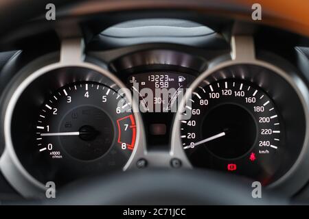 Close up of car dashboard Banque D'Images