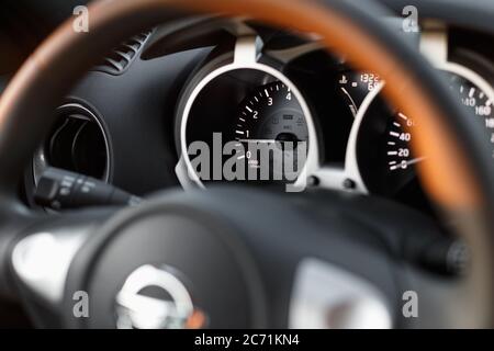 Close up of car dashboard Banque D'Images