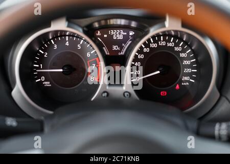 Close up of car dashboard Banque D'Images