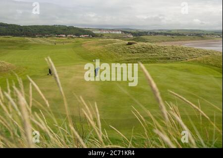 Turnberry, Écosse, Royaume-Uni. 13 juillet 2020. Photo : de nouveaux appels à une enquête sur les affaires de Trump ont été lancés après que le complexe hôtelier de Trump Turnberry envisage d'agrandir le complexe et de construire un nouveau développement sur la terre environnante à l'ouest du complexe hôtelier. Crédit : Colin Fisher/Alay Live News Banque D'Images