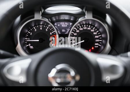 Close up of car dashboard Banque D'Images