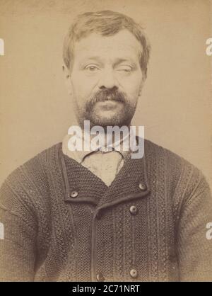 Vauly. Charles, Joseph. 43 (ou 44) ans, n&#xe9; le 31/3/59 &#xe0; Berline. M&#xe9;canicien. Anarchiste. 16/3/94. , 1894. Banque D'Images