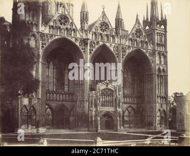 West Front - Peterboro, 1856. Banque D'Images