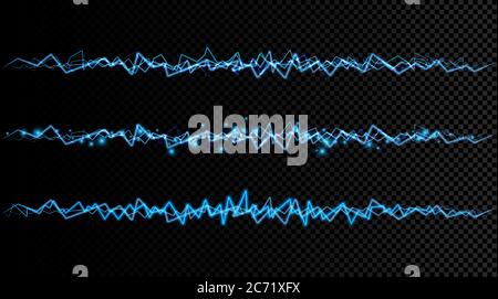 Ensemble de vecteurs d'éclairs sur fond transparent. Effet Flash d'éclair. Illustration vectorielle. Illustration de Vecteur