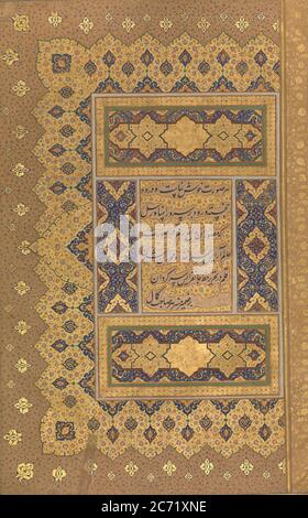 Unwan, Folio de l'album Shah Jahan, recto et verso: Ca. 1630-40. Banque D'Images