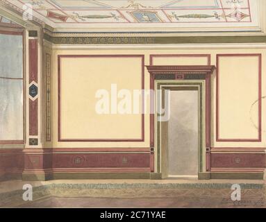 Salle à manger Elevation dans un style de troisième Pompeian simplifié, ca. 1870-90. Banque D'Images